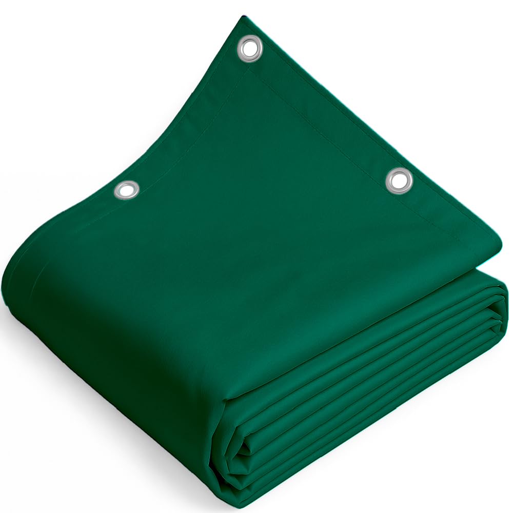 Telomeriti Telone in PVC 650g/m², con Occhielli in Alluminio, Rinforzato, per Camion, Impermeabile, Copritutto da Esterno, Vari Colori, Made in Italy (Verde Scuro, 2,5X2 Metri (5 MQ))