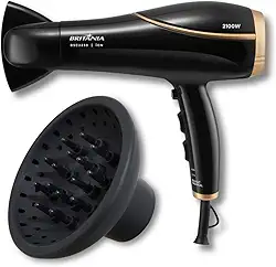 Secador de Cabelo Britânia Bivolt 2100W Íons com Difusor de Cachos