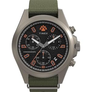 Timex Expedition North Herenhorloge, 43 mm, Groene Band Van Eco-Materiaal, Dubbellaags, Zwarte Wijzerplaat, Gunmetal Case, TW2Y30200