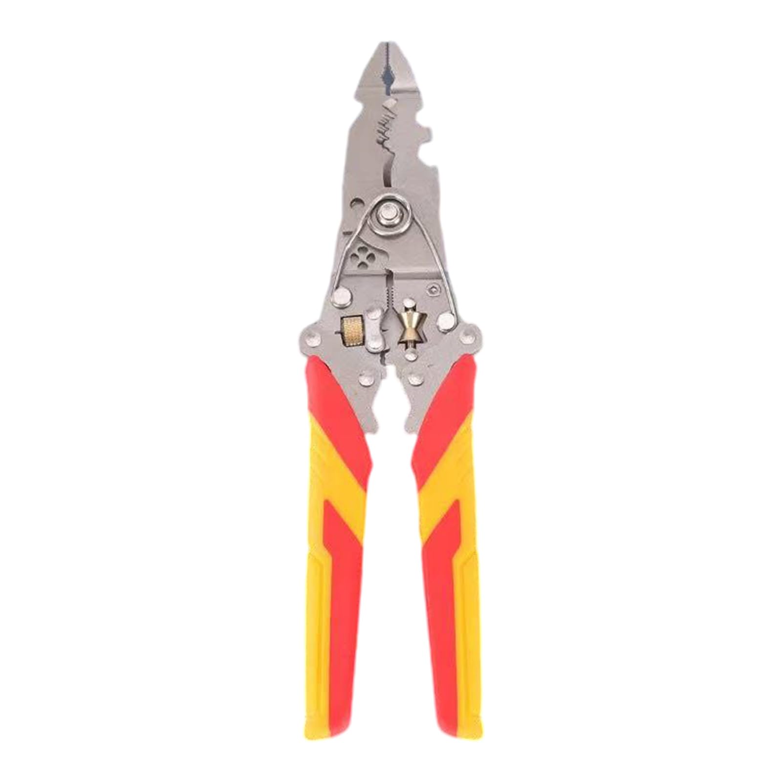 Buxuaaaa Multifunctional 15 In 1 Foldable Wire Stripping Pliers With Ergonomic Grip And For Efficient Electrical Work Adjustable Wheel Wire Cutter