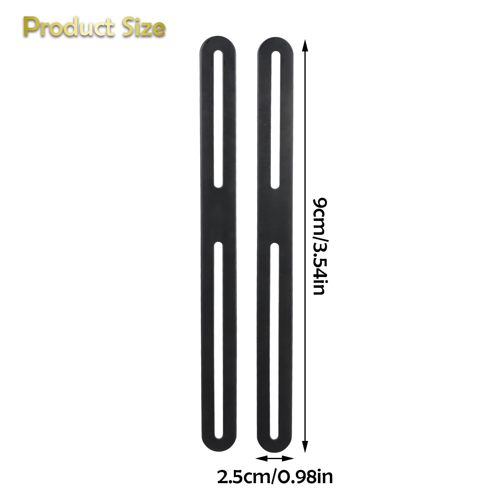 Adjustable Flat Connectors, 2 Pcs Flat Straight Brace Brackets - Image 2
