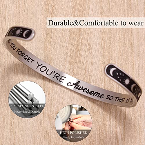 Btysun Bracelets for Women Mothers Day Bracelet Gifts from Daughter Inspirational Gifts for Women Graduation Gifts for Her Motivational Birthday Cuff Bangle Friendship Personalized Mantra Jewelry…