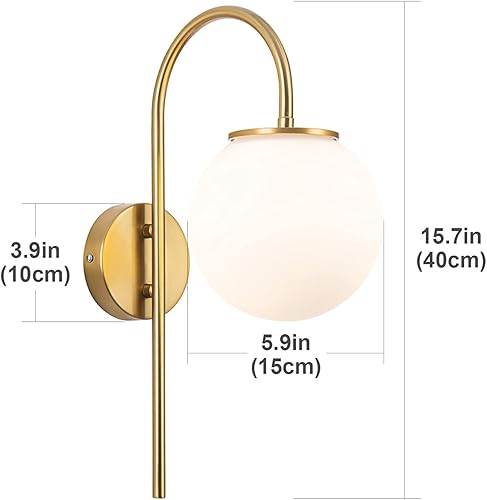 Miniatura 5 de Juego de 2 apliques de pared LED que funcionan con pilas, pantalla de cristal moderna con globo con control remoto, regulable, no cableado, fácil de