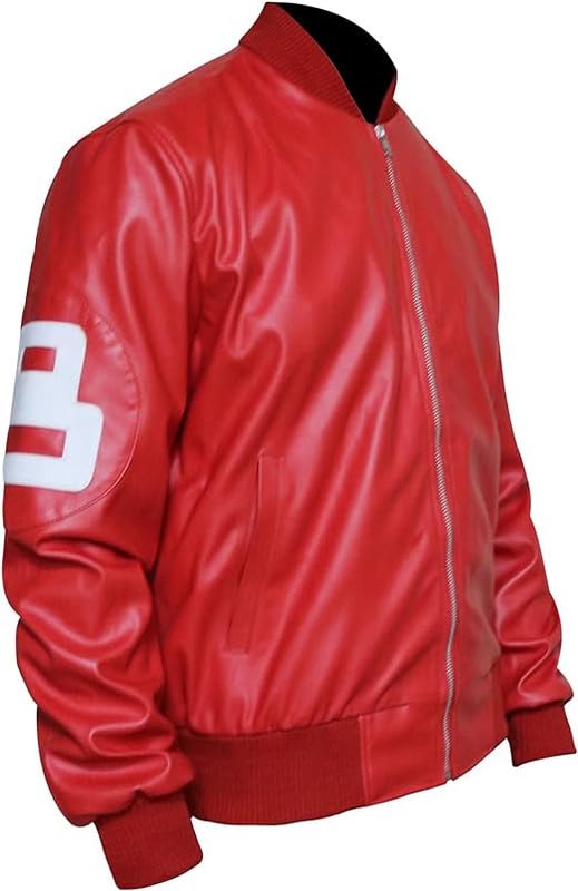 Image of 8 Pool Bomber Jacket- Faux Leather Seinfeld David Puddy Eight ball Lettermen Jacket - 90's Bomber Jacket