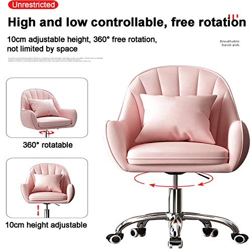 Chaise de jeu en velours pivotante avec support ergonomique milieu du dos réglable - 7