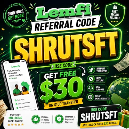 『Lemfi Referral Code SHRUTSFT 💸 Get FREE $30 Bonus on Your First $100 Transfer (2026)』のカバーアート