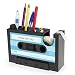 Cassette Tape Dispenser Pen Holder Vase Pencil Pot Stationery Desk Tidy Container Office Stationery Supplier Gift-onepalace (Blue)