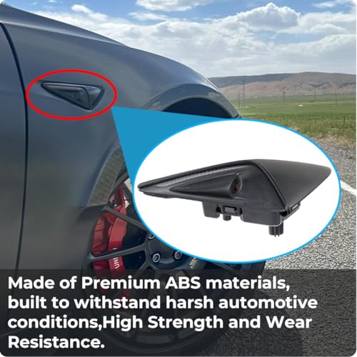 Image of 1125107-50-J Front Right Side Fender Camera Replacement for Tesla Model 3 2017-2022 & Tesla Model Y 2017-2022, OE Trun Signal Repeater Wing Cam Replaces 1125107-50-H, 1125107-50-G by GreenYi