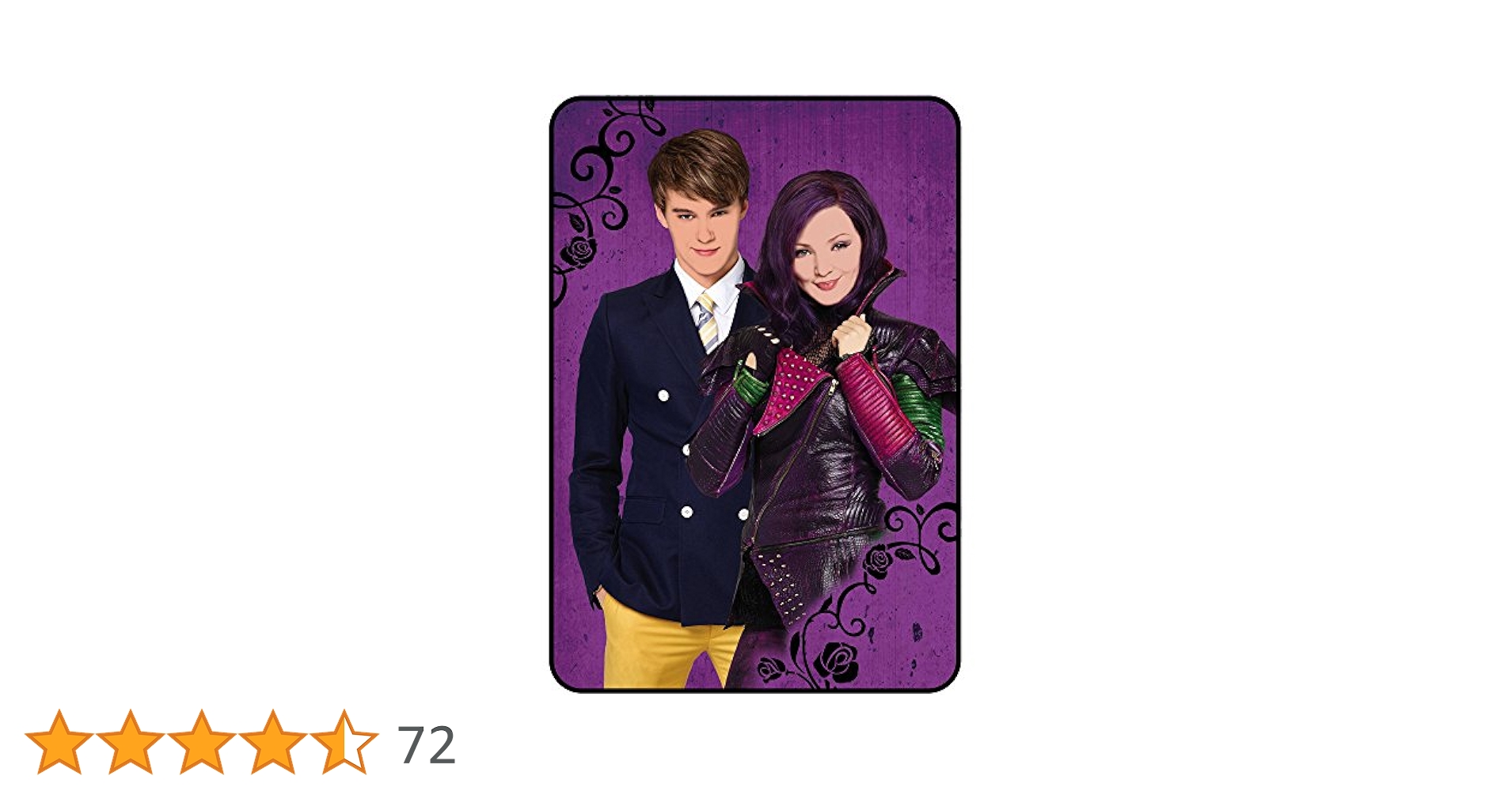 Amazon｜Disney Descendants Plush Blanket Mal & Ben ~ 62