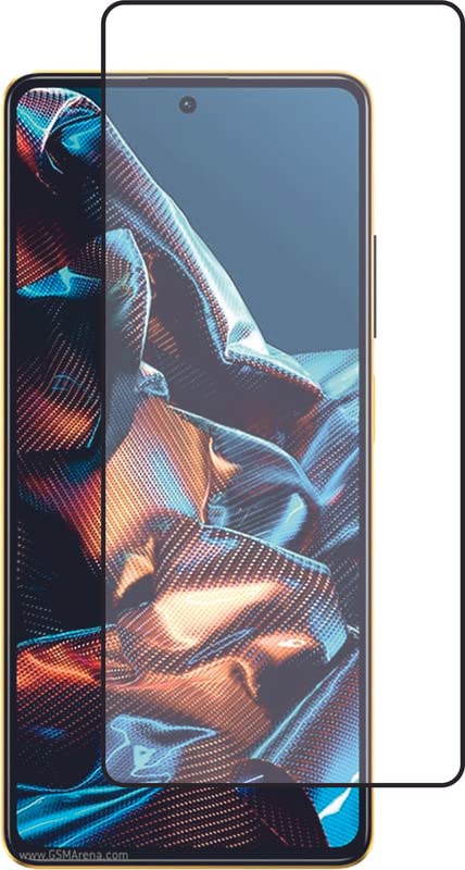 Image of Casodon Scratch Proof 5D Full Tempered Glass for Poco X5 Pro 5G (Black) Full Screen Protector with Easy Installation Kit