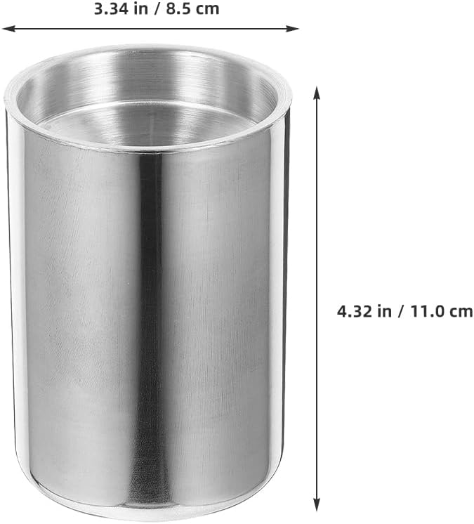 Abaodam 2Pcs Stainless Steel Car Ashtray with Funnel Lid Smell Smokeless Vehicle Ash Tray for Car Cup Holder, Portable Metal Windproof Butt Bucket for Automotive, Outdoor Driver and Office Use