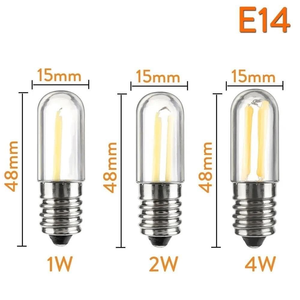 Fengyan Casa Lampadine, Confezione da 10 lampadine LED for Frigorifero e congelatore, AC220V E14, 1W/2W/4W, lampadine COB, Lampada Bianco Freddo/Caldo Domestico Lampada(Cold White,E14 220V 4W)