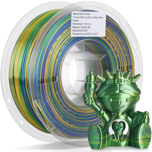 Image of LANDU Silk PLA Filament 1.75mm 3D Printer Multicolor Filament Gradient Color Changing Filament 1kg (2.2lbs) Dimensional Accuracy + /- 0.07 mm Silk Candy