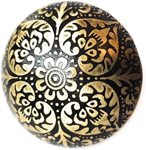 French Furniture Fittings Set of 6 Brass Knobs (FFF) Kitchen Cabinet Pull knobs, Cupboard, Chest, Furniture, Drawer Handles - Vintage Shabby Chic 36mm