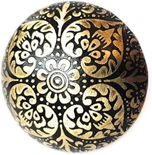 French Furniture Fittings Set of 6 Brass Knobs (FFF) Kitchen Cabinet Pull knobs, Cupboard, Chest, Furniture, Drawer Handles - Vintage Shabby Chic 36mm