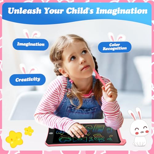 Image of Kids Toys 10 Inch LCD Writing Tablet for Kids, Drawing Pads 2 Pack | Kids Travel Essentials, No Mess Coloring, Sensory Educational Learning Toys, Age 3-5 Boys Girls Gifts