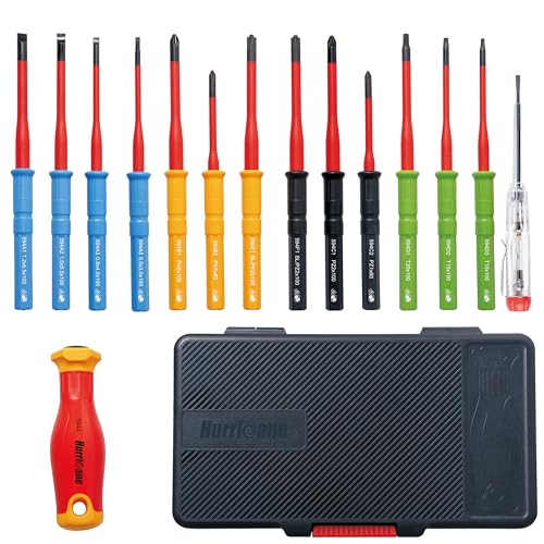 HURRICANE Conjunto de 15 chaves de fenda isoladas