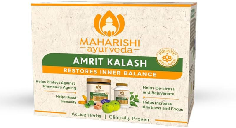Amrit Kalash Immunity Booster | Super Rasayana | Helps Immunity, Daily Wellnes Stress & Anxiety | Improves Heart Health (Ambrosia 60 Tablets & Nectar Paste 600 grams Combo Pack)