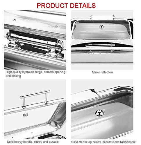 Aprilhp Warmhaltebehälter Essen, Chafing Dish, Speisewärmer, Warmhalteplatte, Buffetwärmer - Elektrisch, 9L… – Bild 4
