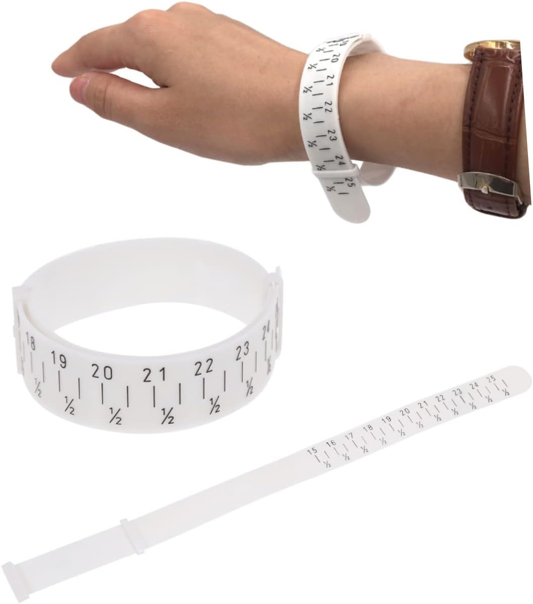 NUOBESTY 2pcs Bracelet Measuring Tool Durable Bangle Sizer for Accurate Wrist Measurement Smooth Surface Essential for Jewelry Making and Watch Sizing White