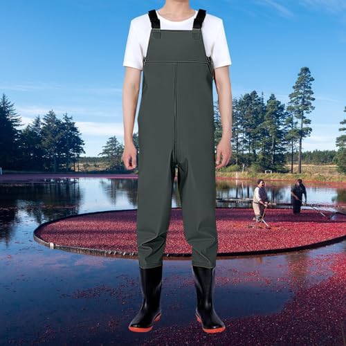 Waterdichte Wattaks Heren Visser Broek Met Rubberen Antislip Laarzen, Outdoor Multifunctionele Lichte Voet Kous Schoenen 110 Cm Mänger Engel Watty Boot Broek,Yellow,38 EU