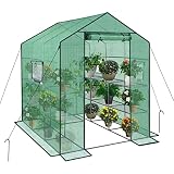 LYNSLIM Large Walk-in Greenhouse, Portable Green House for Outdoors, Plant Greenhouses with PE Cover