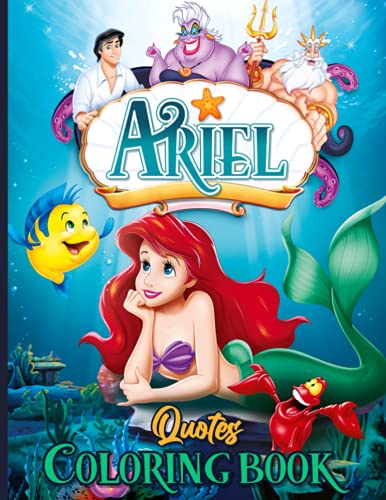 Ariel Quotes Coloring Book: Beautiful Simple Designs Ariel Coloring Books For Adult And Kid