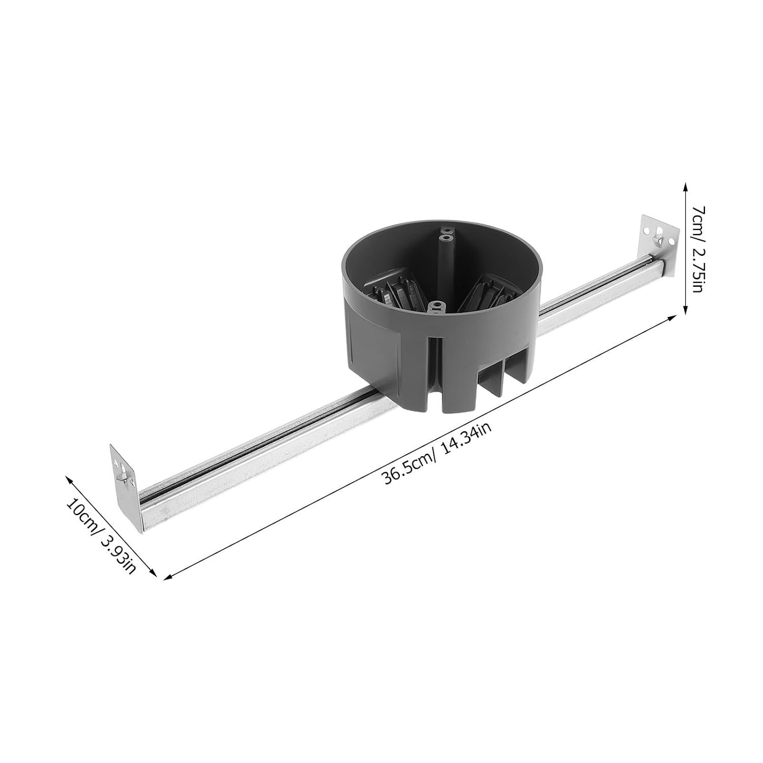 GALPADA Ceiling Fan Bracket Mount Kit with Adjustable Rod Hanger Bar 14 to 24 Inches, 20 Cubic-inch Capacity, Certified Plastic and Aluminum Alloy Box for Light Fixtures to 55 Lbs
