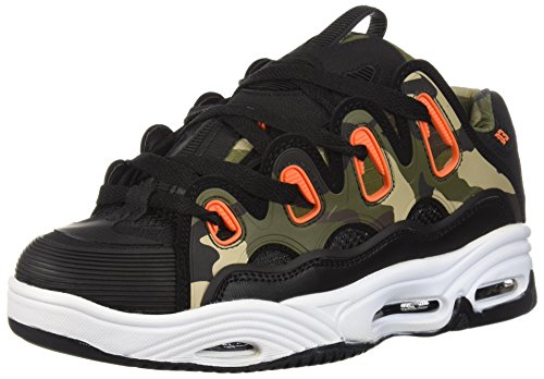 Osiris Men's D3 2001 Shoe, Black/Orange/camo, 6.5 M US