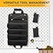 Reniteco Heavy Duty Roll-Up Tool Bag with 2 Detachable Zipper Pouches, Compact and Portable Large Capacity Tool Storage, Versatile Tool Organizer for Mechanics, Electricians, and DIY Enthusiasts