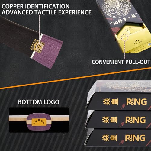 YAN-Huang Professionelles Tischtennisschläger, externer Arylat-Carbon-Tischtennisschläger, für Fortgeschrittene und fortgeschrittene Spieler oder Tischtennis-Enthusiasten (Einzelschläger) (FL)