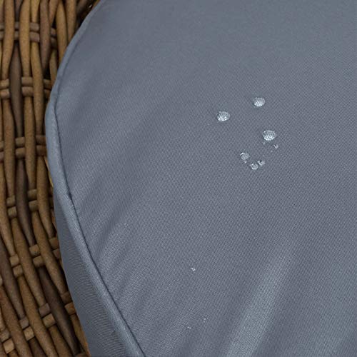Mendler 4-1-1 Poly Rattan Garnitur HWC-F88, Lounge-Set Sofa, halbrundes Rattan Alu-Gestell oval - braun, Kissen… – Bild 7