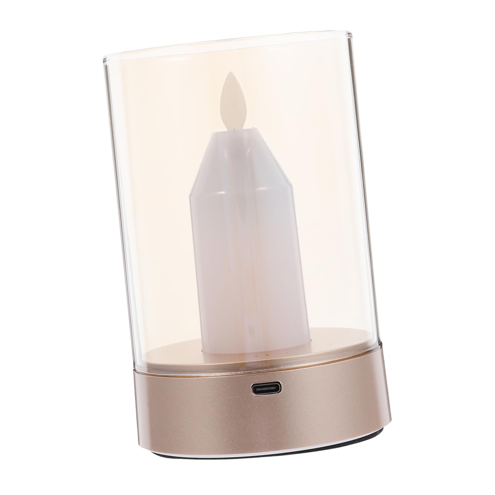Lampada da LED Forma Candela Luce Notturna da con Effetto Decorazione da Scrivania Energetico per Regalo e Atmosfera Accogliente