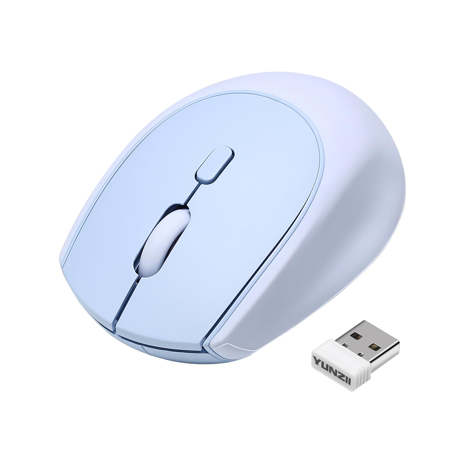 Photo 1 of YUNZII C2 Silicone Wireless Mouse 1600 DPI Optical 2.4GHz (Blue)
