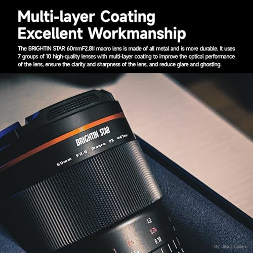 Image of Brightin Star 60mm F2.8 II 2X Macro Lens for Nikon Z Mount Mirrorless Cameras, Full Frame Manual Focus MF Prime Large Aperture Lens, Fit for M, M2, M3, M5, M6, M10, M100, M50, M200