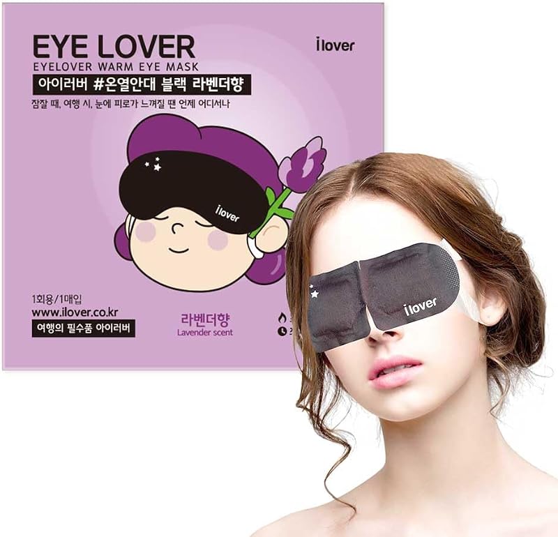 I LOVER Máscara térmica para olhos com fragrância de lavanda, pacote com 10 unidades