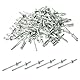 100pcs Stück Alu Blindnieten Sortiment Popnieten,Pop Nieten Stahlniete,Silber Aluminium Blindnieten(Silver, 3.2x10)