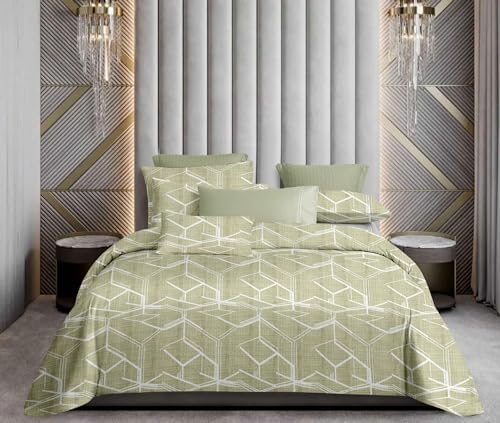 ELEGANCE100% Premium Cotton Double Size Bedsheet with 2 Pillow Co...