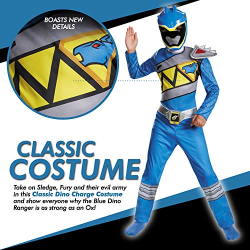 Disfraz de Ranger Azul Dino Charge para niños talla 7-8 miniatura 3