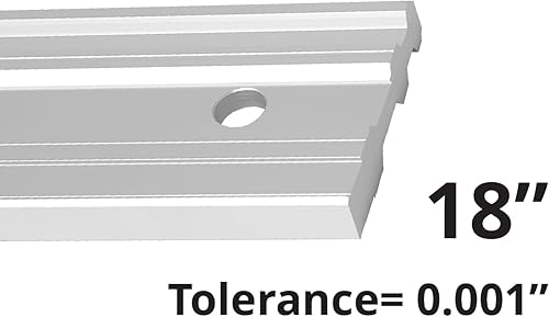Miniatura 2 de DuBois Borde recto de aluminio 51024, 18 pulgadas, 0.001 pulgadas sobre longitud completa de 18 pulgadas