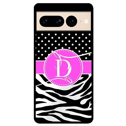 Zebra Skin Polka Dot Personalized Black Rubber Phone Case Compatible With Google Pixel 7 7 Pro 6a 6 Pro 6 Pixel 5 4a 5G 4a 4G Pixel 4 Pixel 4 XL