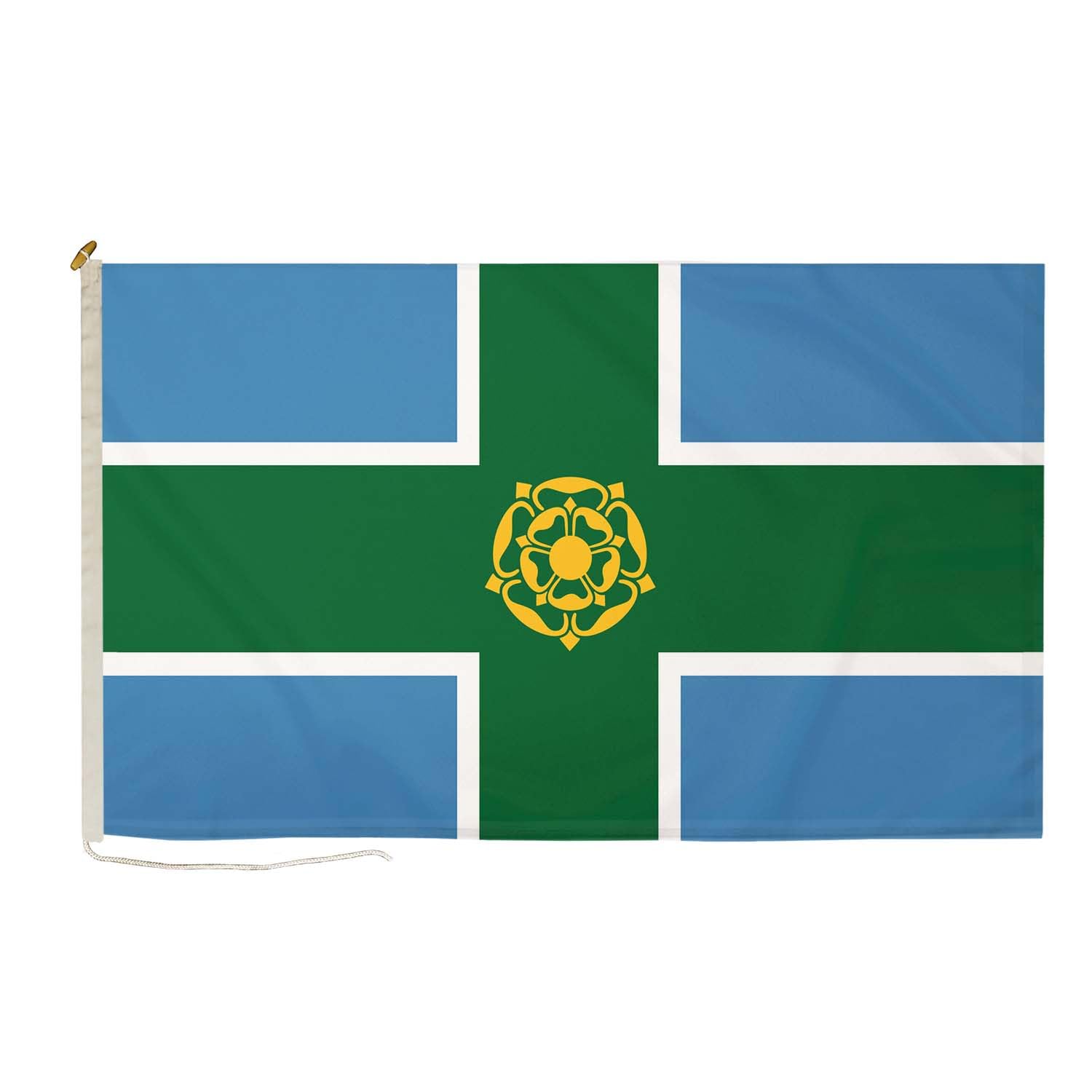 DuraFlag Derbyshire Small Courtesy 20x12" Rope and Toggled Premium Quality 50x30cm Flag — image 1