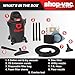 Shop-Vac 5985005 6 Gallon Wet/Dry Vacuum, 3.5 Peak HP, 1.25 Inch Diameter x 7 Foot Hose, 6 Foot Cord, Ideal for Home, Garage, and Workshop Cleaning