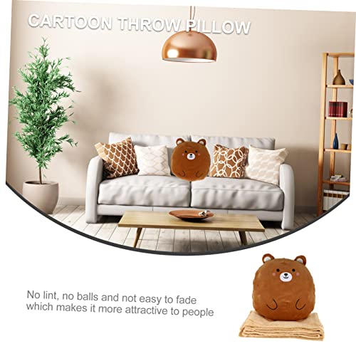 Coussin de couchage marron au design adorable en coton doux et durable