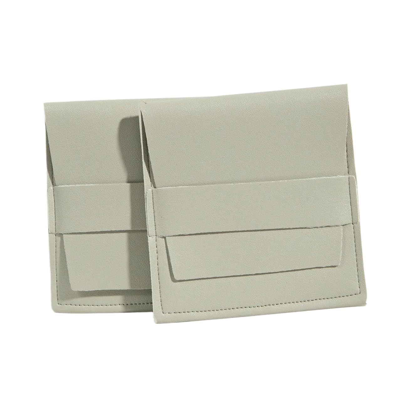 Mlyvax 15pcs PU Leather Jewelry Packaging Pouches Bags Small Wedding Gift Envelope Bag Necklace Bracelet Earring Storage(Grey)