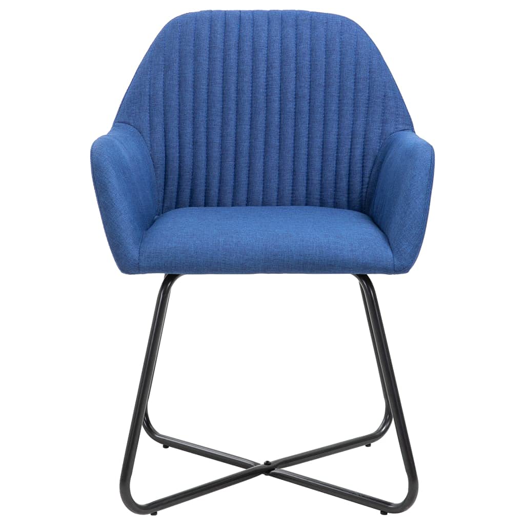 Sedia da soggiorno sedie cucina sedia salotto Sedie da Pranzo 2 pz Blu in Tessuto Adatte per Sala da Pranzo, Soggiorno, Cucina, Camera da Letto