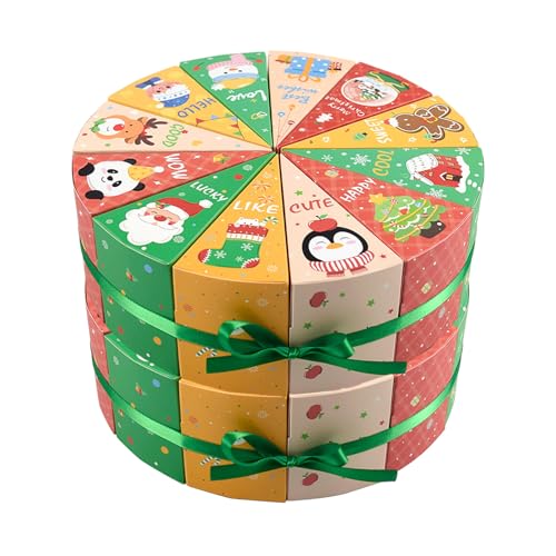 MOKKHNB 2セットの空の12/24アドベントカレンダーを埋める - アドベントカレンダーボックス - ホリデークリスマスパーティーカウントダウン用の空のDIYペーパーボックス