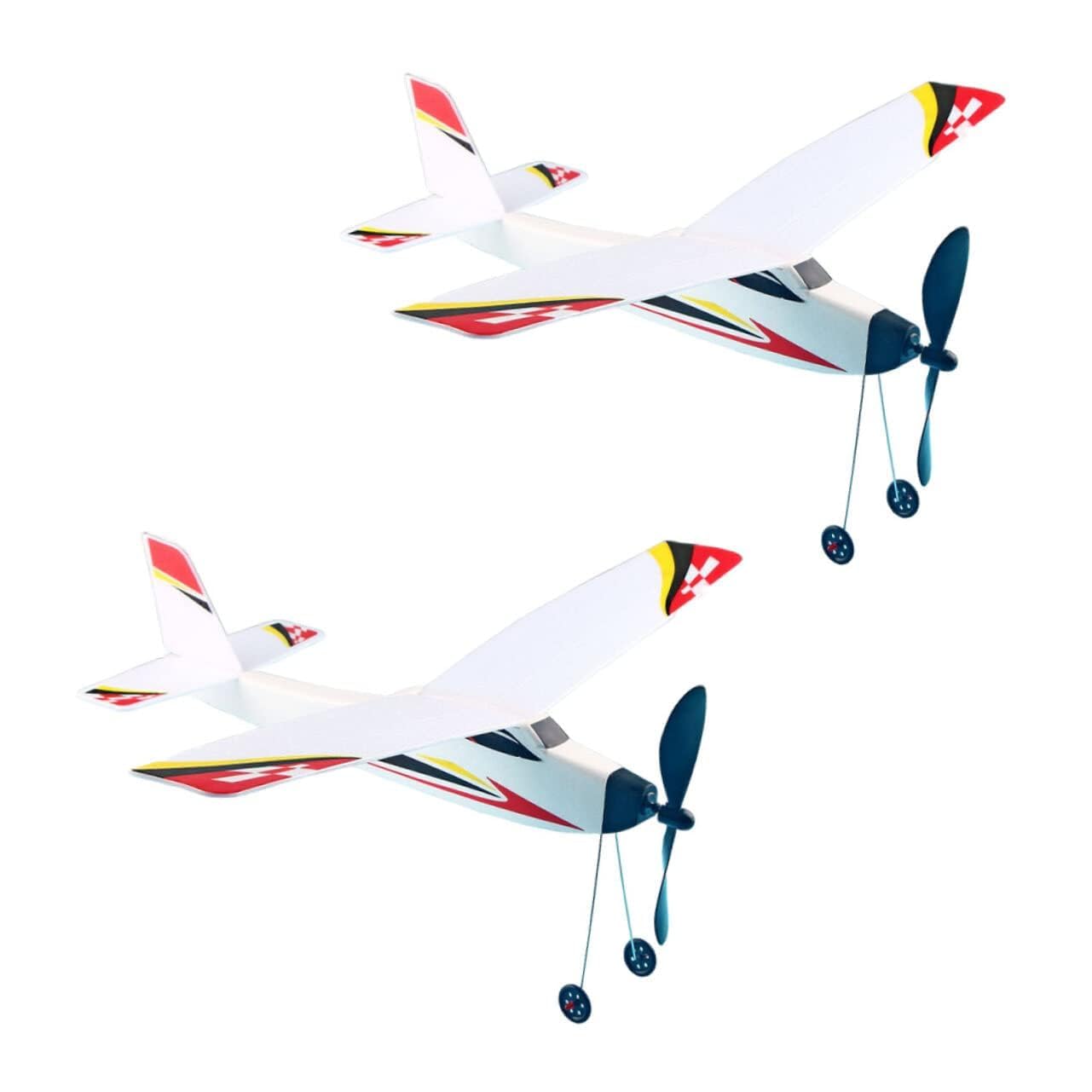 Khazna 2 Pcs Rubber Band Plane Glider Plane Toy D Aircraft Model Airplane Gliders for Kids Glider Planes for Kids Aircraft Toy Kids Airplane Toy Knight Fighter Powered Aircraft 3D Plastic