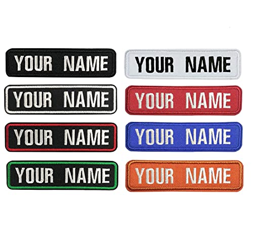 AI-NEEL 2 parches personalizados con nombre, etiqueta de nombre personalizada para múltiples bolsas de ropa, chalecos, chaquetas y camisas de trabajo
