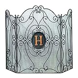 DIMENSIONS: Mesures d'écran cheminée Fiable 31 pouces de hauteur, 38,4 pouces de largeur.Peut correspondre à votre décor, foyer au gaz, grille cheminée et accessoires porte!